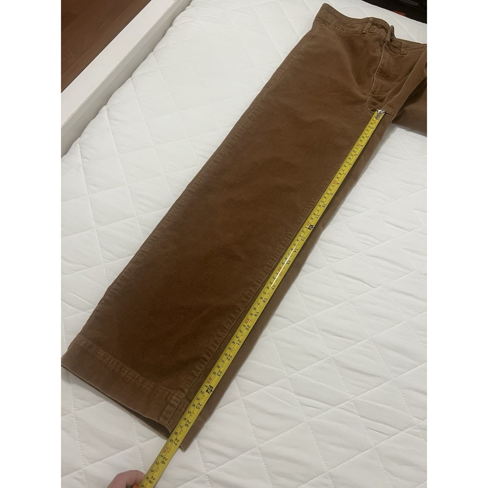 Everlane Womens Brown Corduroy Pants Size 6 High Rise Straight Leg Casual Fall - Picture 7 of 12